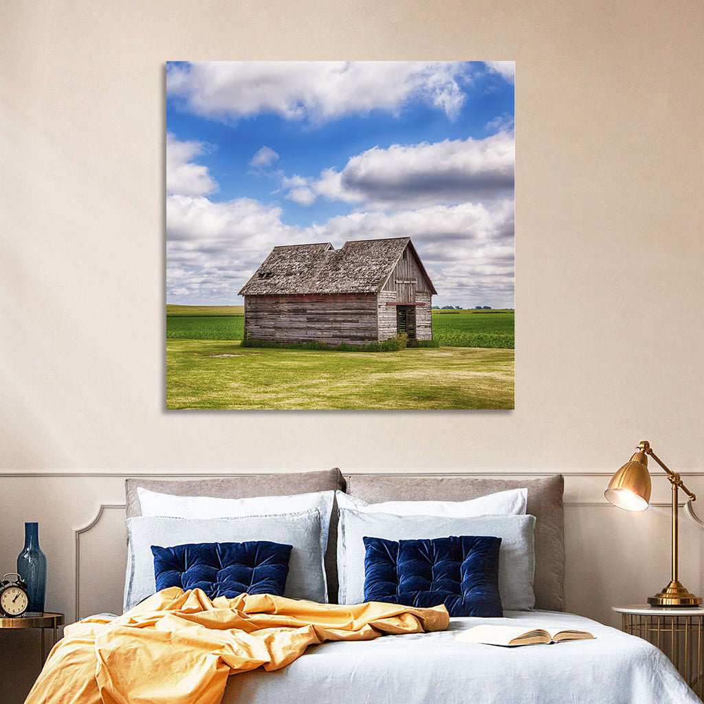 Old Farm Shed in Field Wall Art
