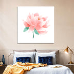 Soft Pink Lotus Watercolor Wall Art