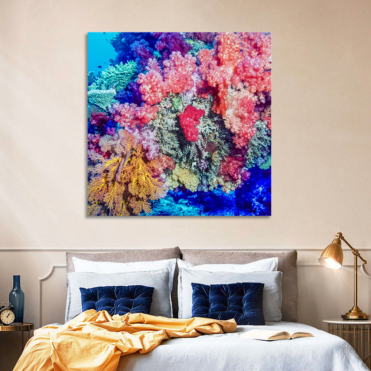 Vibrant Coral Reef Wall Art