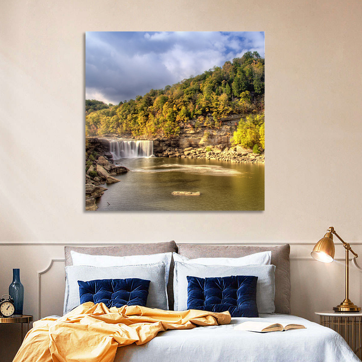 Cumberland Falls Wall Art in a room, square