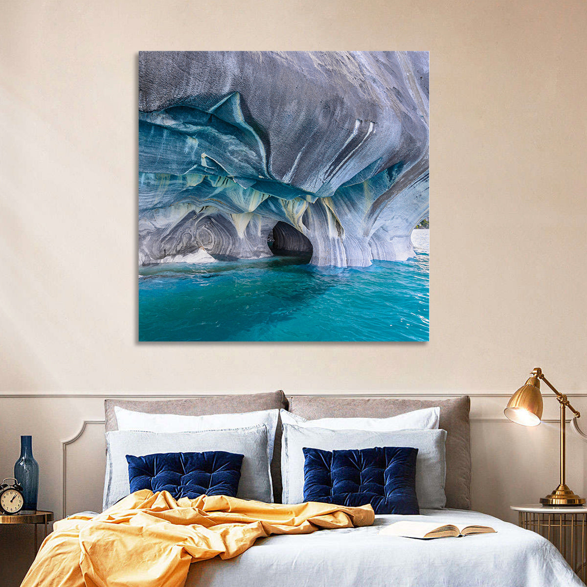 General Carrera Marble Caves Wall Art in a room, square