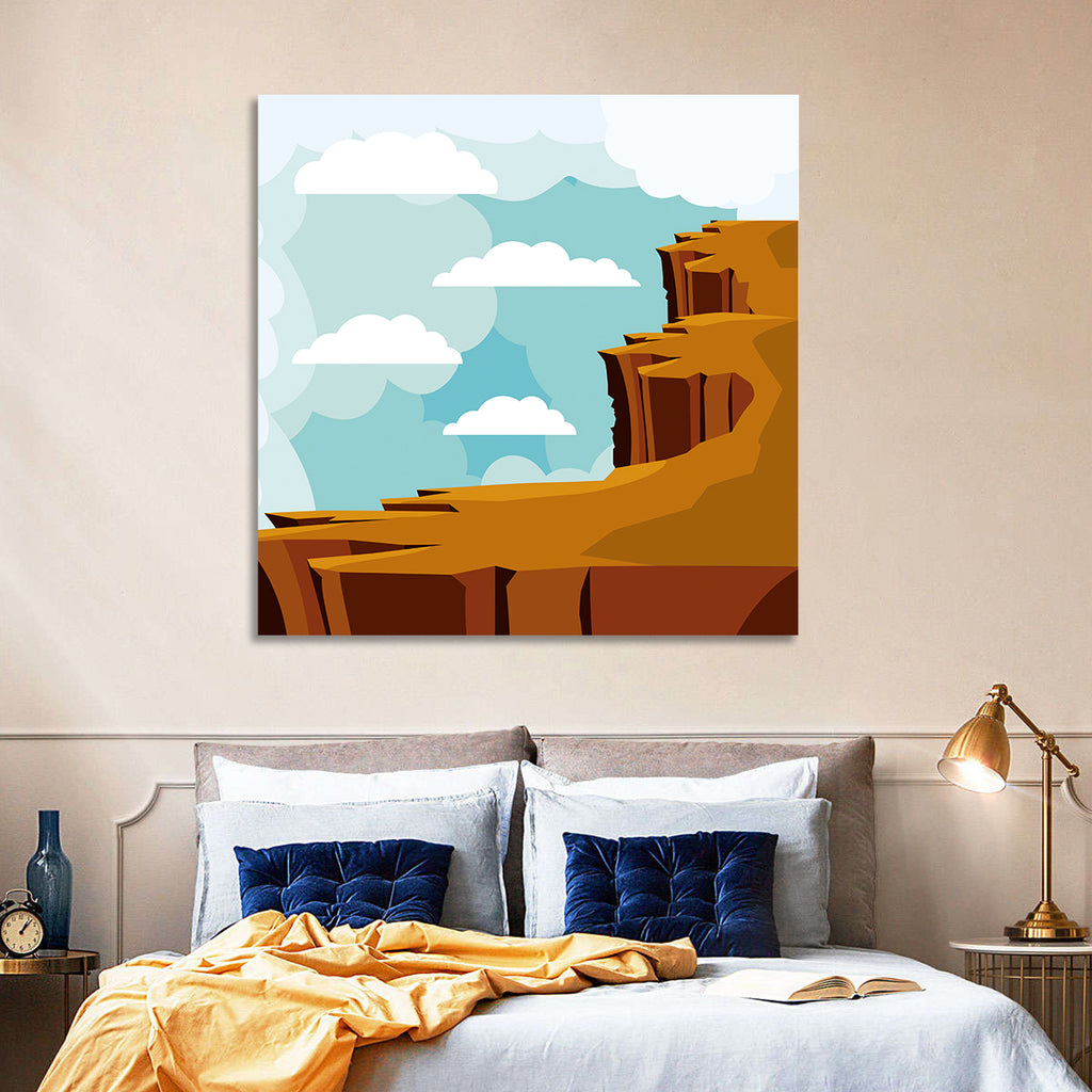 Minimalist Desert Cliffs Wall Art