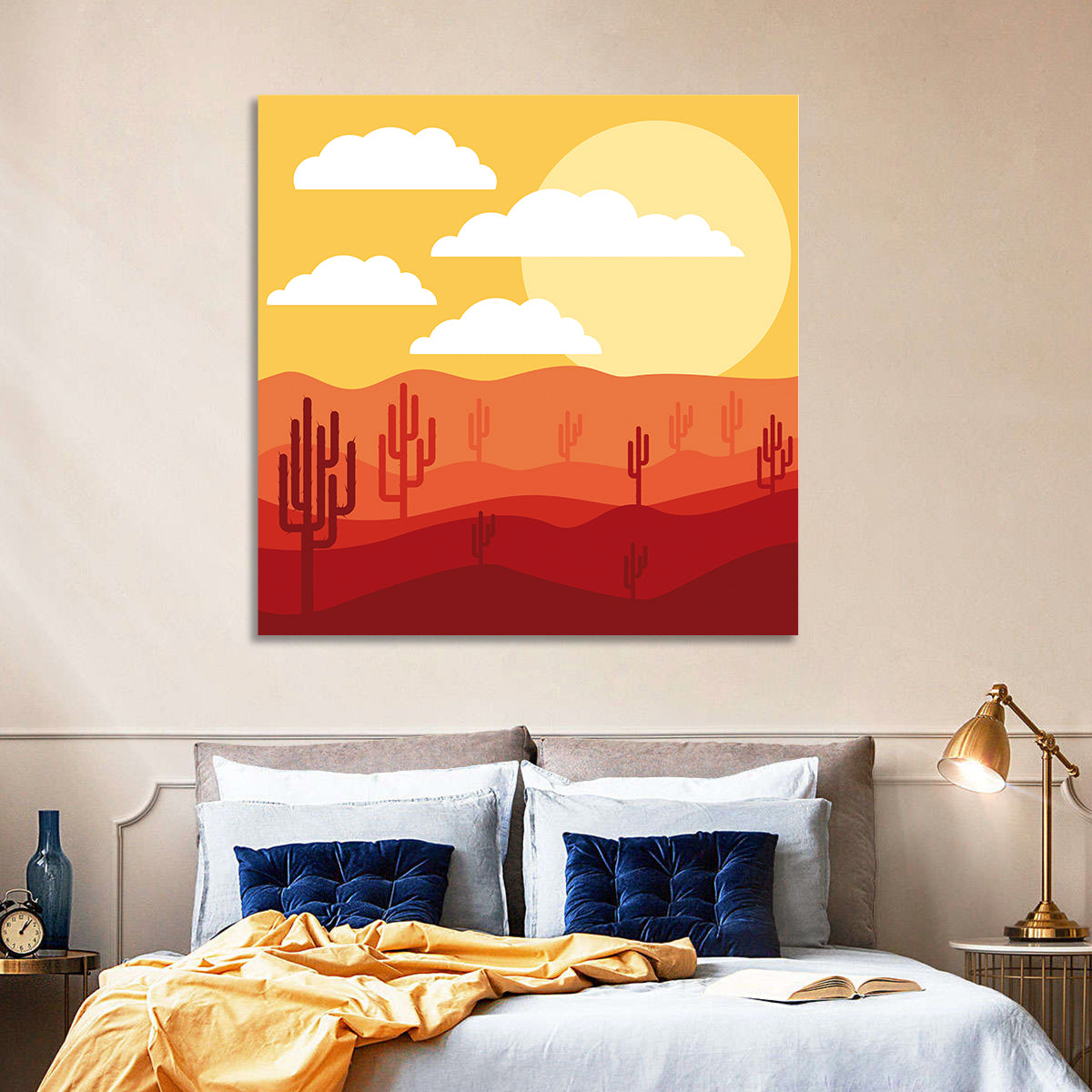 Saguaro Desert Sunrise Wall Art