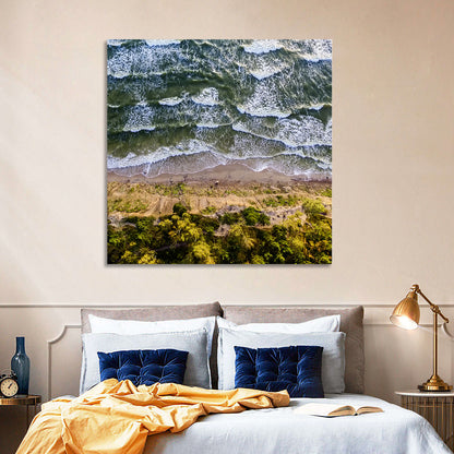 Aerial Sea Waves Wall Art