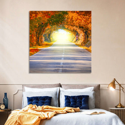 Autumn Trees Tunnel Wall Art