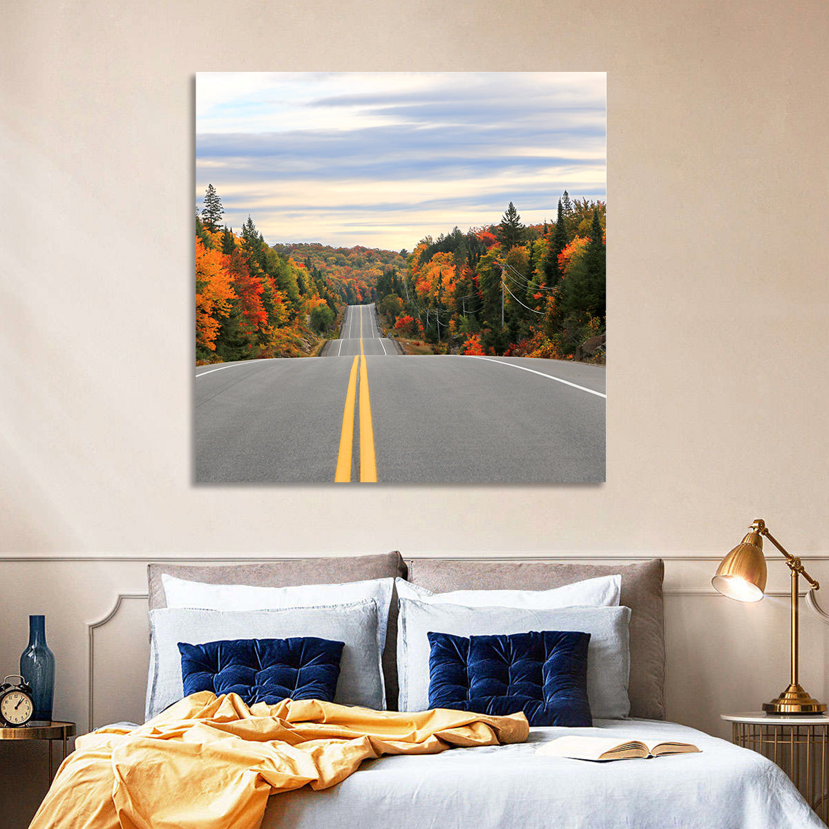 Algonquin Park Road Wall Art in a room, square