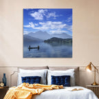 Sun Moon Lake Morning Mist Wall Art