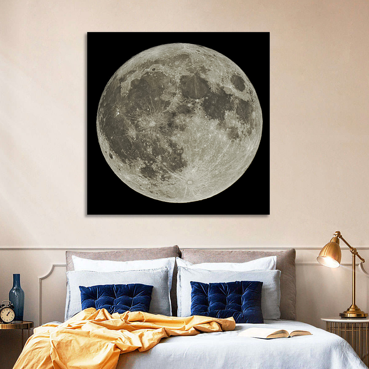 Full Moon with Tycho Rays Wall Art