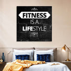 Fitness Is a Lifestyle Brick Quote Wall Art