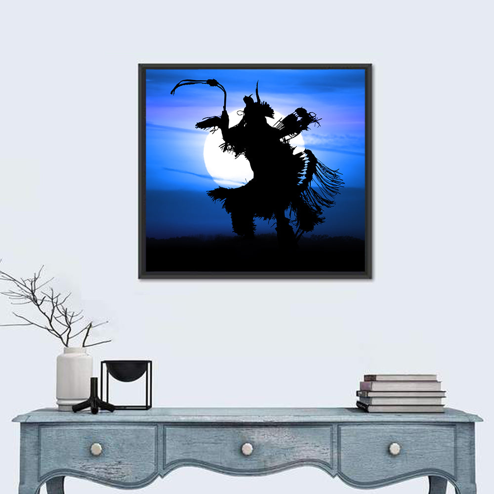 Moonlit Pow Wow Dancer Wall Art