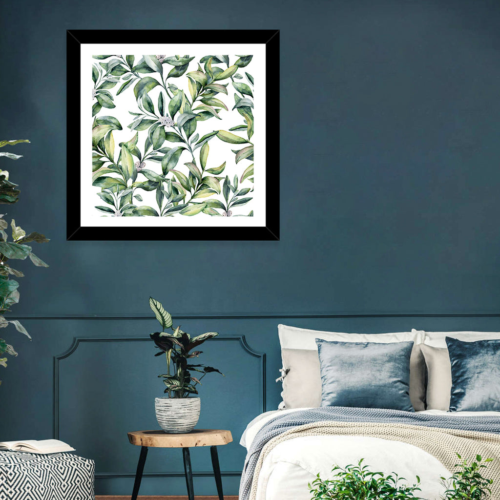 Snowberry Leaves Pattern Wall Art