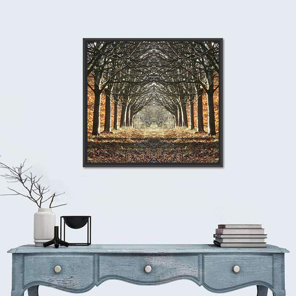 Danish Autumn Tree-lined Path Wall Art