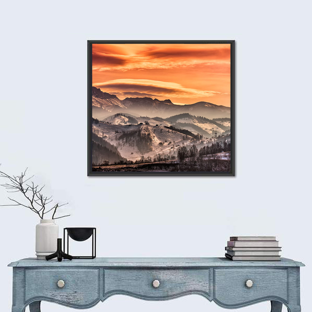 Pestera Mountain Sunrise Wall Art