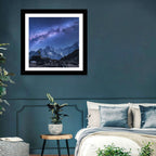 Milky Way Over Snow Capped Peaks Wall Art