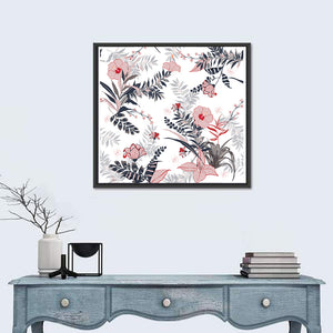 Tropical Floral Pattern Wall Art