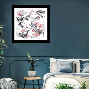 Tropical Floral Pattern Wall Art