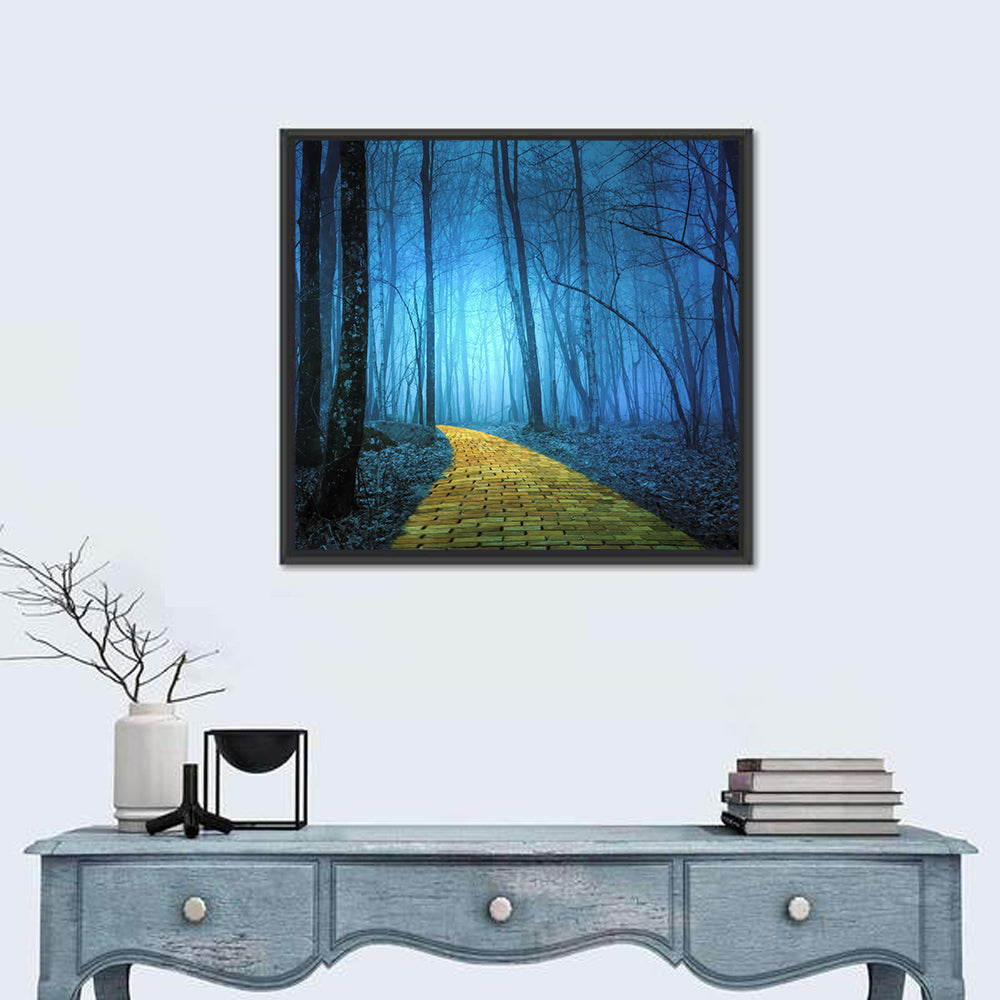 Misty Yellow Brick Road Wall Art