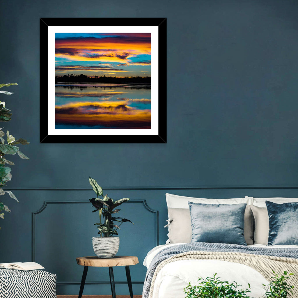 Colorado River Dusk Reflection Wall Art