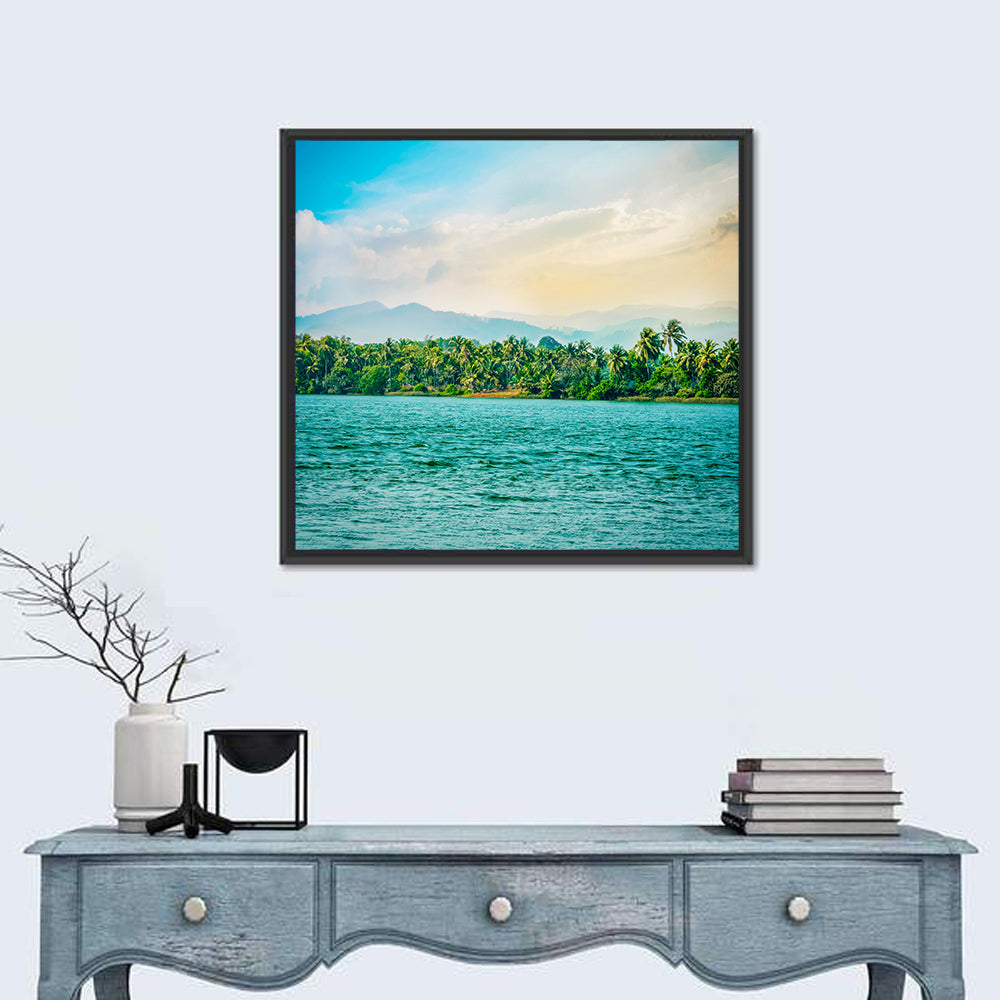 Indian River Morning Light Wall Art in a room, square