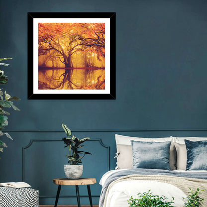 Misty Fall Forest Wall Art