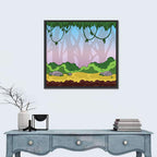 Playful Jungle Path Illustration Wall Art