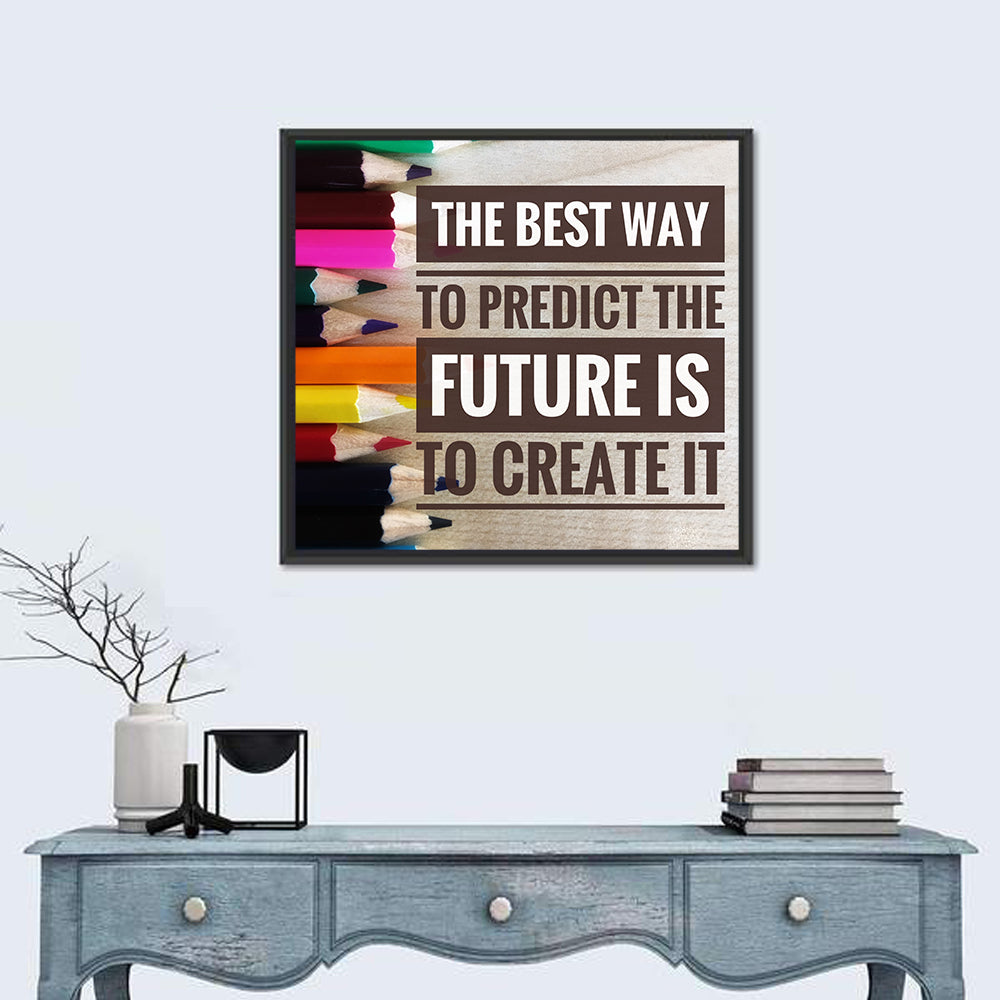 Create the Future Quote Wall Art in a room, square