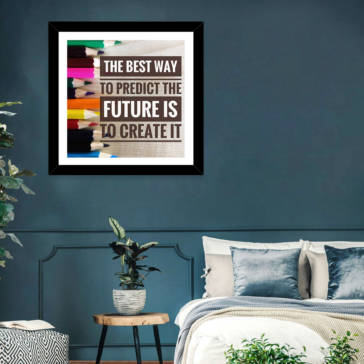 Create the Future Quote Wall Art in a room, square