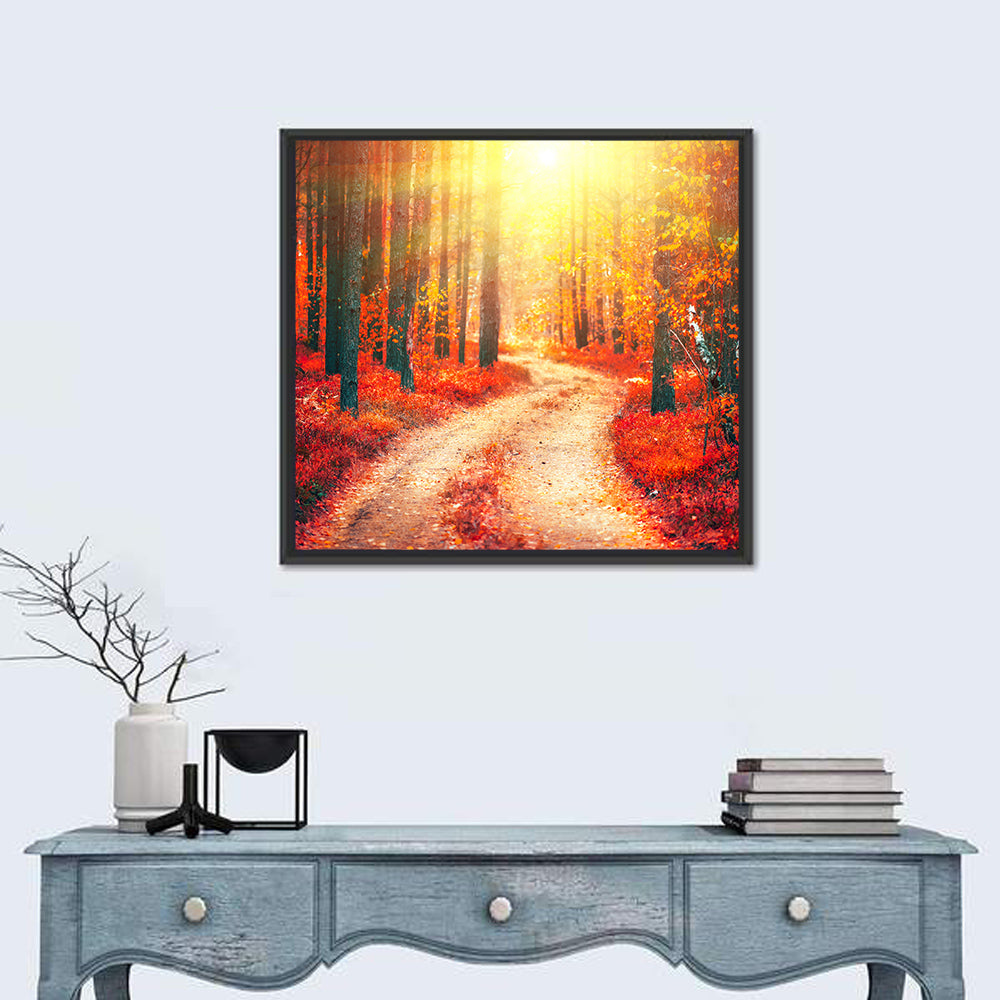 Autumn Forest Pathway Wall Art