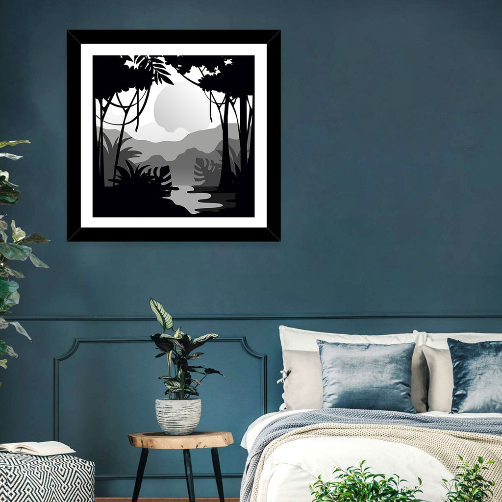Tropical Jungle Silhouette Wall Art