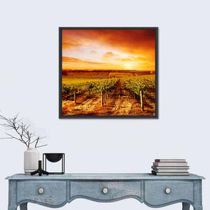 Vineyard Sunset Australia Wall Art