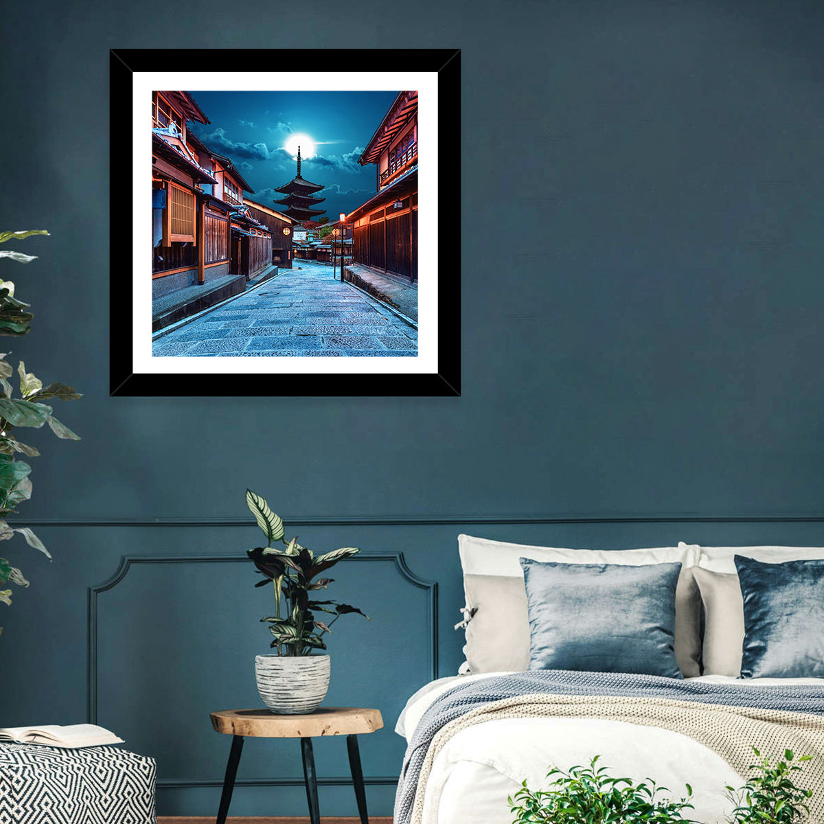 Kyoto Streets Night Wall Art