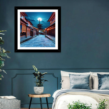 Kyoto Streets Night Wall Art