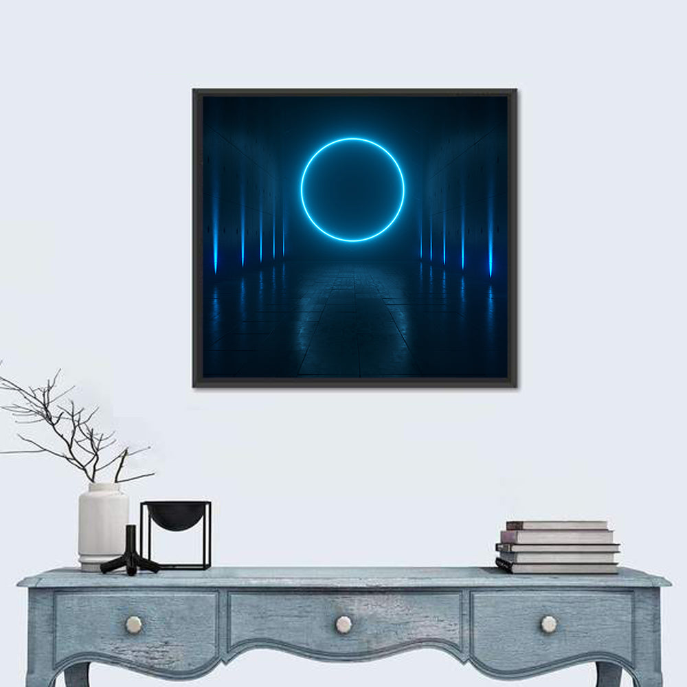 Glowing Neon Corridor Wall Art