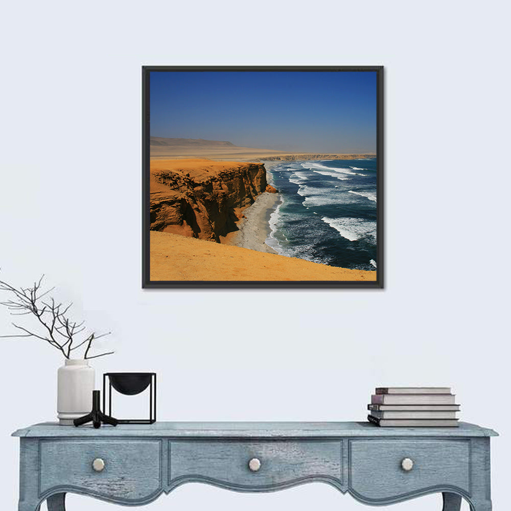 Red Cliffs of Paracas Wall Art in a room, square