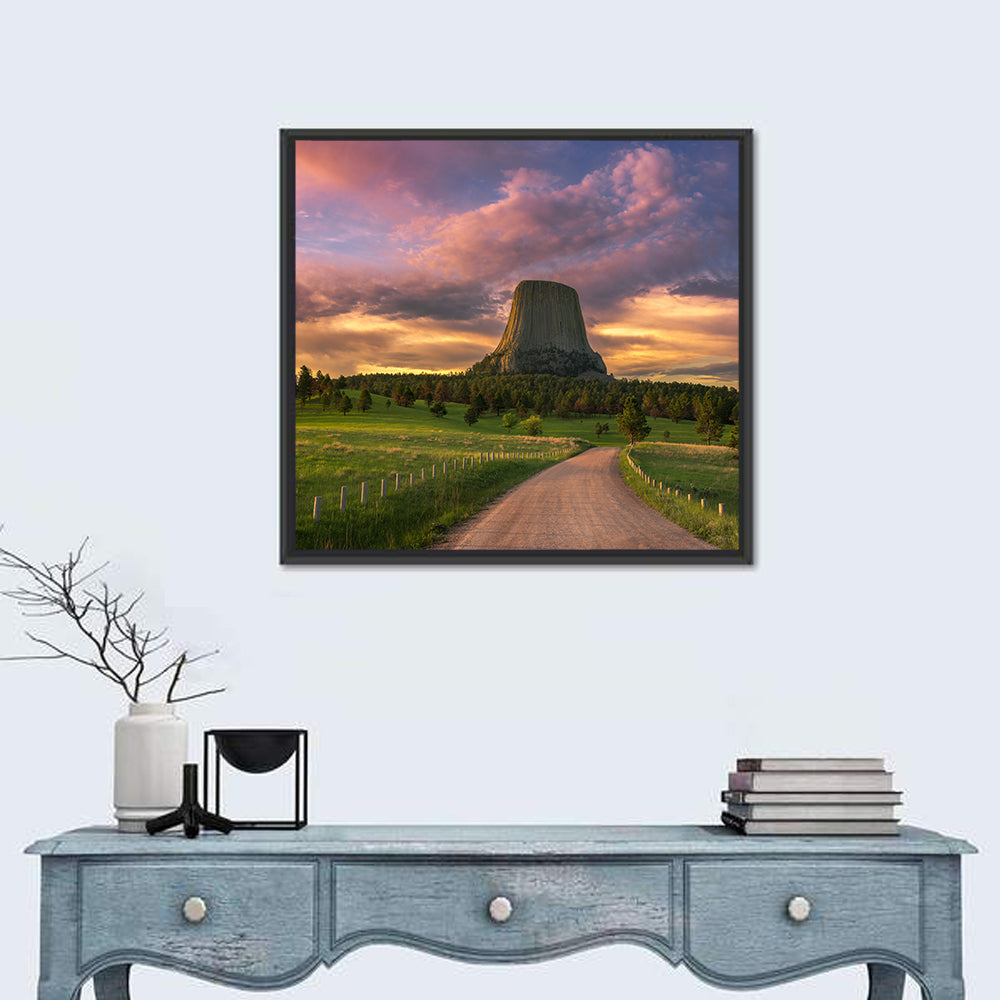 Devils Tower at Sunset Wall Art