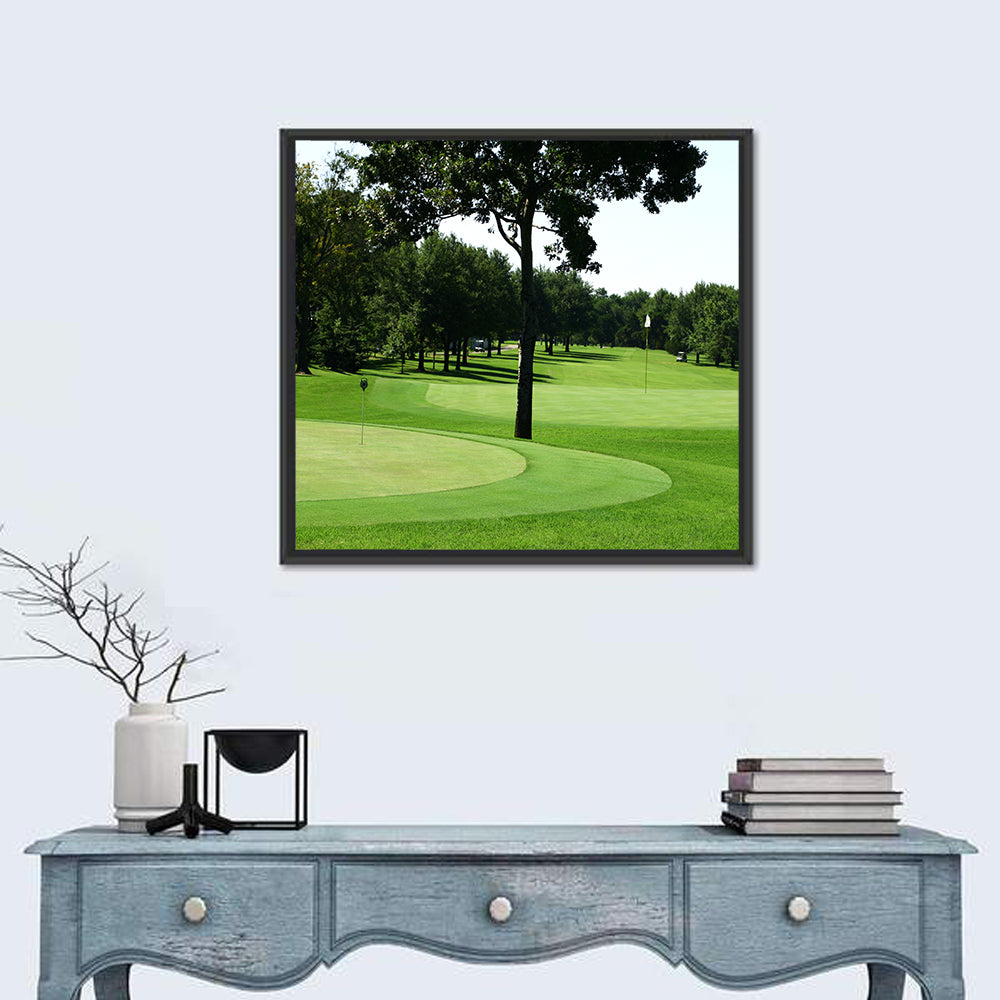 Oklahoma Golf Course Greens Wall Art in a room, square
