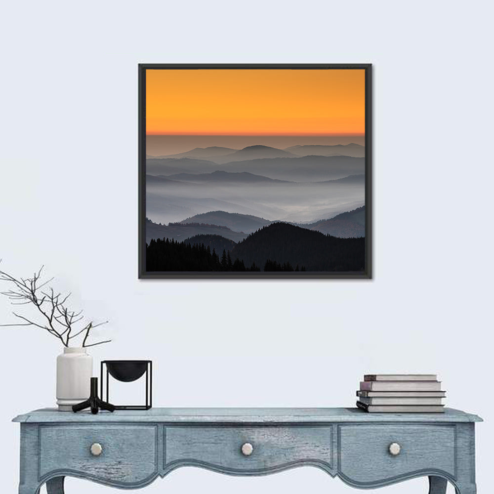 Rarau Mountains Sunrise Wall Art