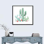 Watercolor Cactus Bouquet Wall Art