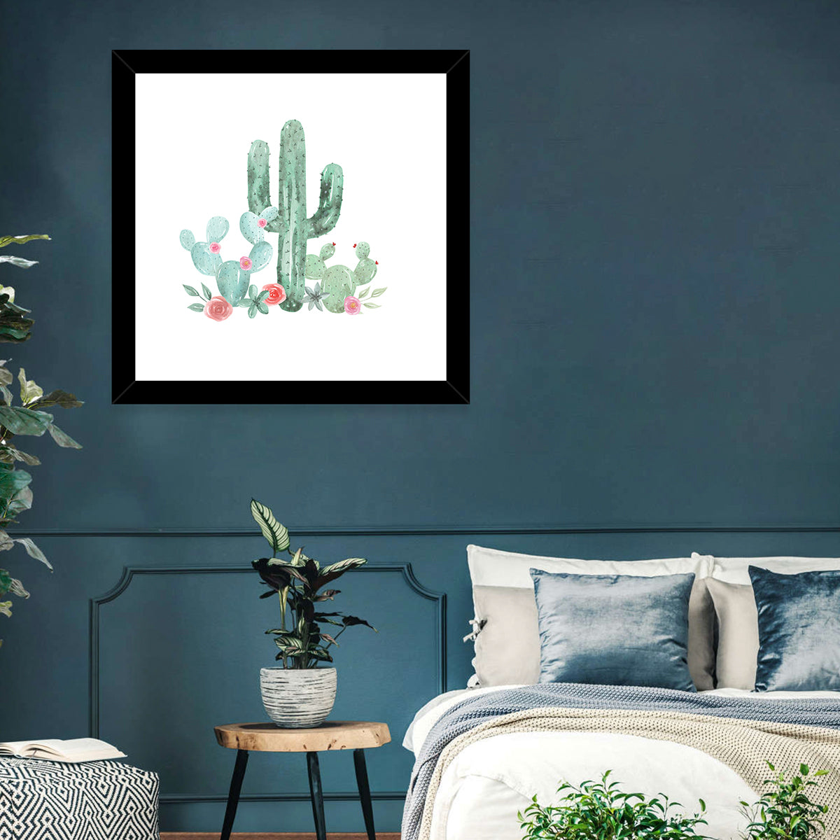 Watercolor Cactus Bouquet Wall Art