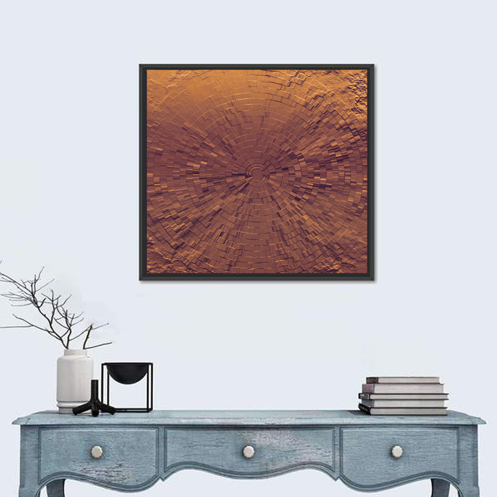 Blocks Focus Copper Rings Wall Art