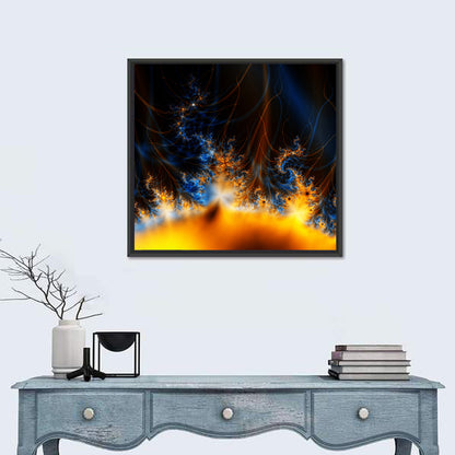 Solar Flames Abstract Wall Art