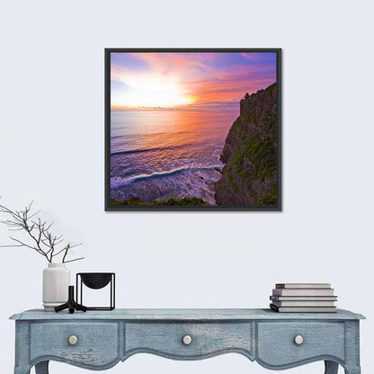 Sunset Over Ocean Wall Art