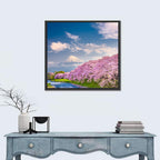 Mount Fuji Cherry Blossoms Wall Art