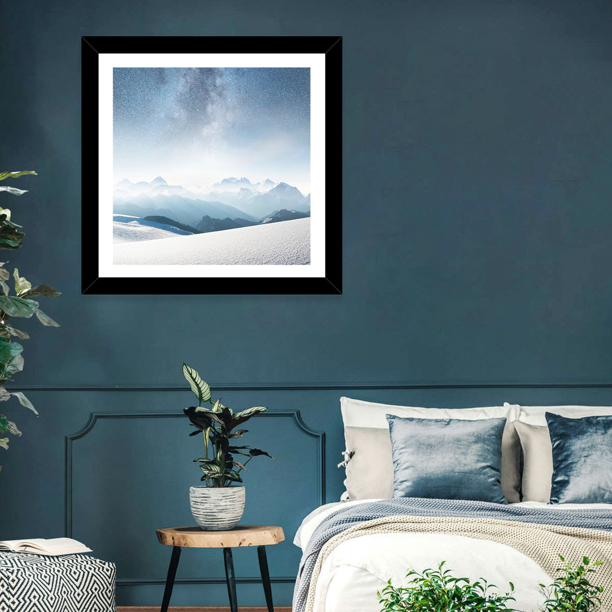 Winter Mountains & Milky Way Wall Art