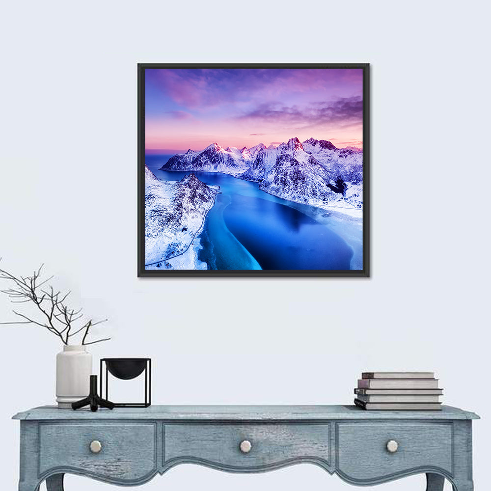 Flakstadpollen Fjord at Sunset Wall Art
