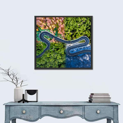 Four Seasons Curved Road Wall Art