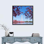 Washington Monument with Cherry Blossoms Wall Art