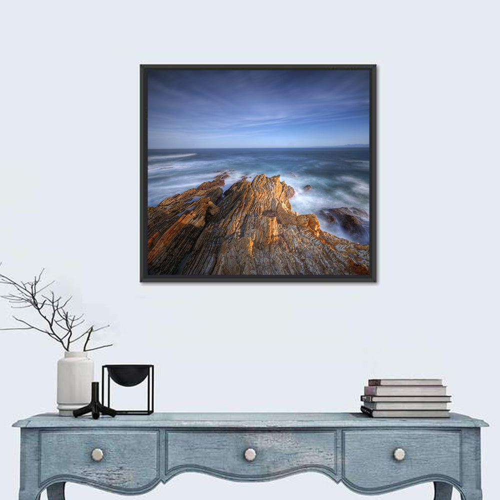 Montana De Oro Golden Coastline Wall Art in a room, square