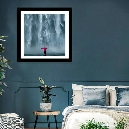 Majestic Skogafoss Waterfall Wall Art