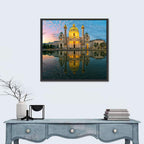 Karlskirche Golden Hour Reflection Wall Art